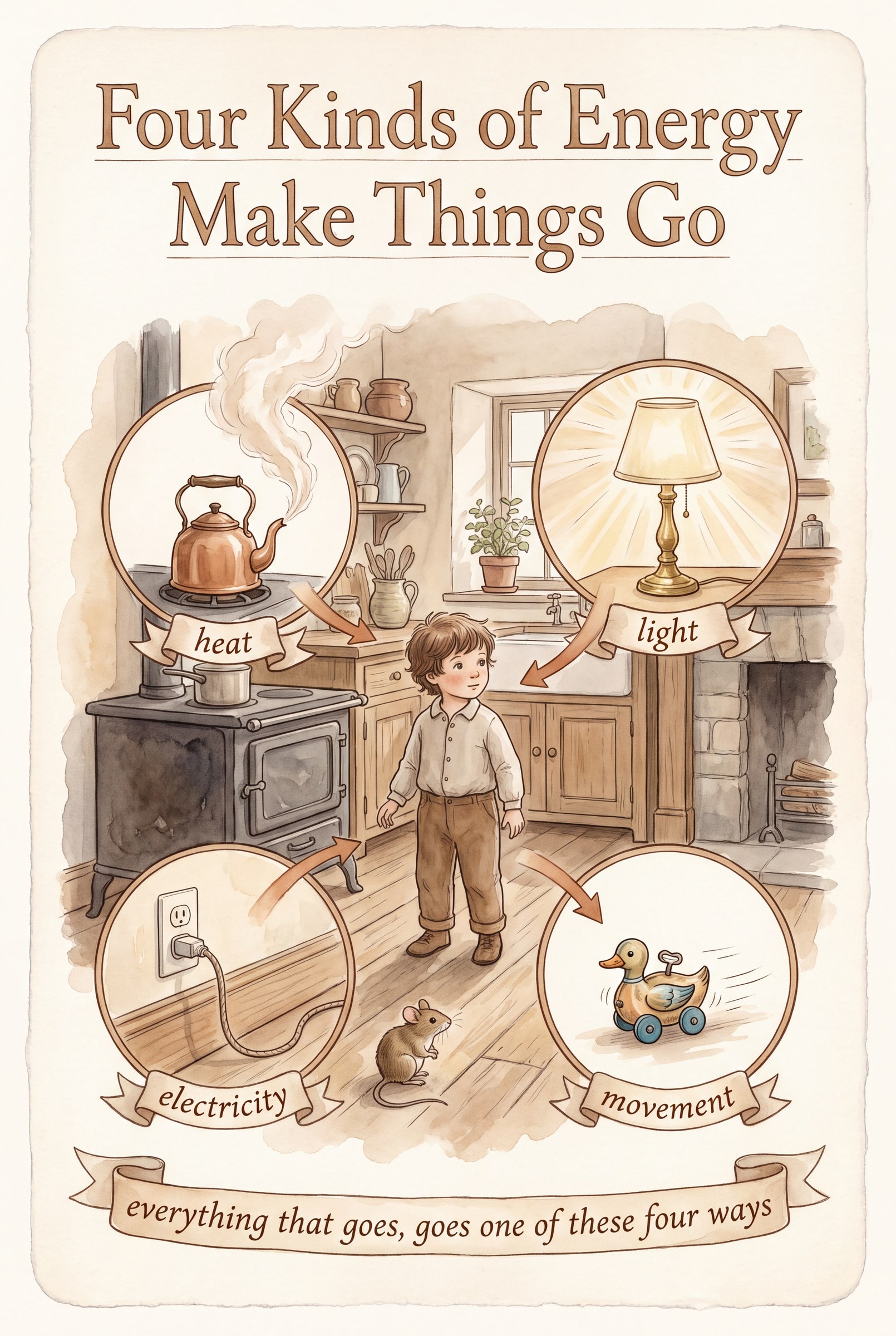 Four Kinds of Energy Make Things Go